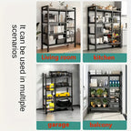 4-Tier Rolling Storage Rack — Metal Shelf with Wire Baskets & Wheels