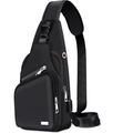 Waterproof sling bag with adjustable crossbody strap