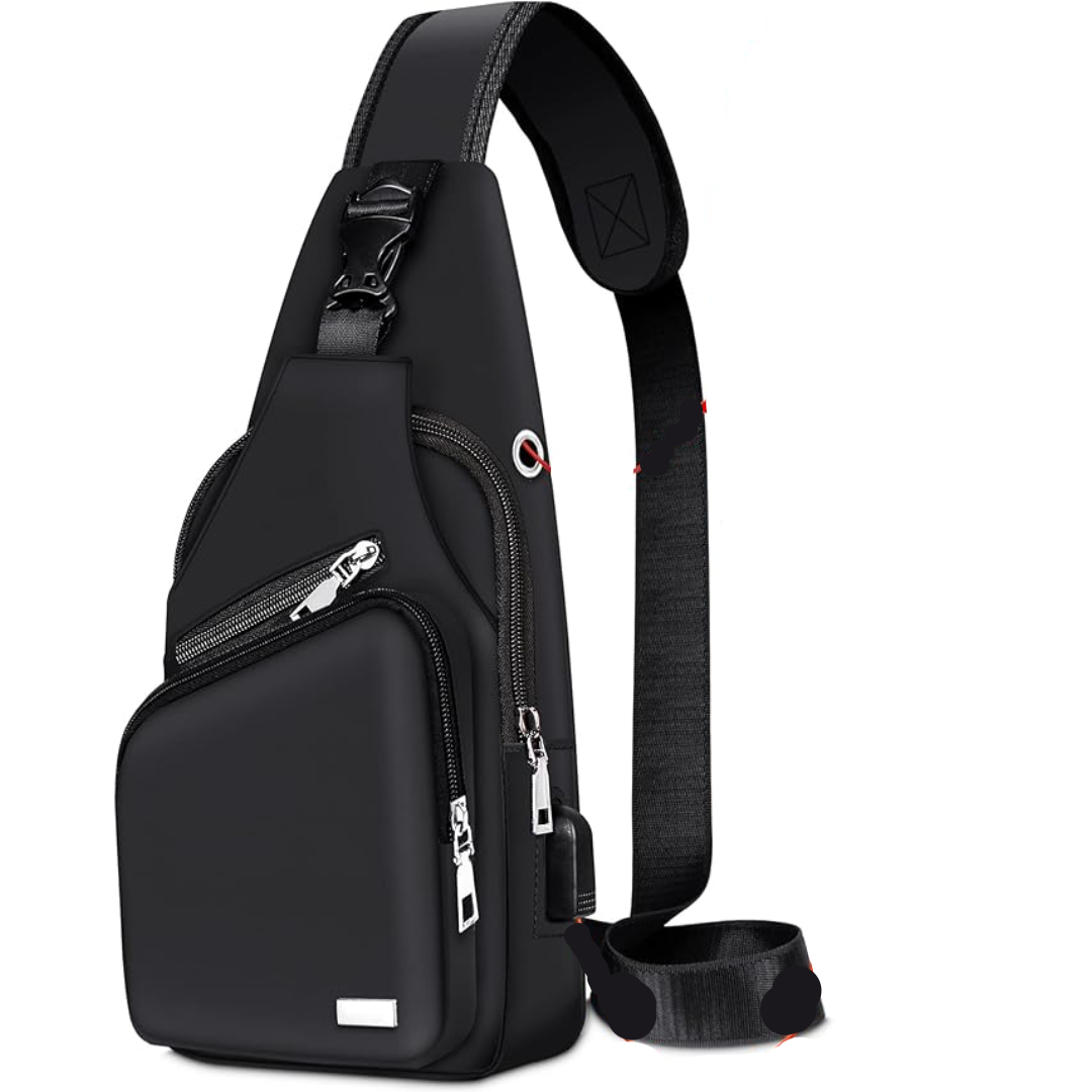 Waterproof sling bag with adjustable crossbody strap