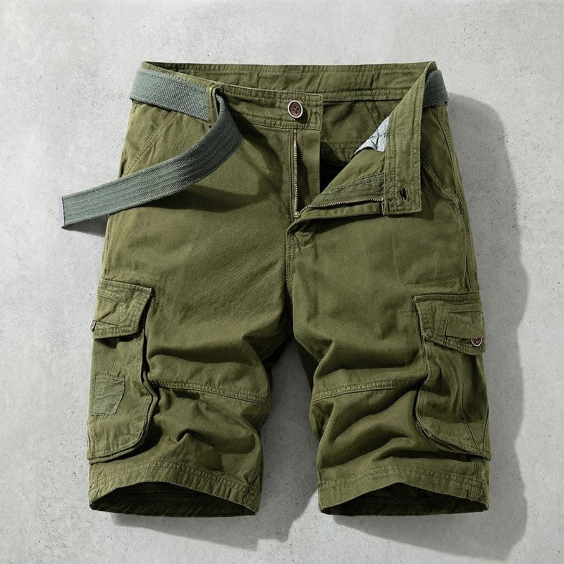 Adventure Ready | Men's Cargo Shorts with Six Pockets | Comfortable Cotton Fit for Outdoor Activities