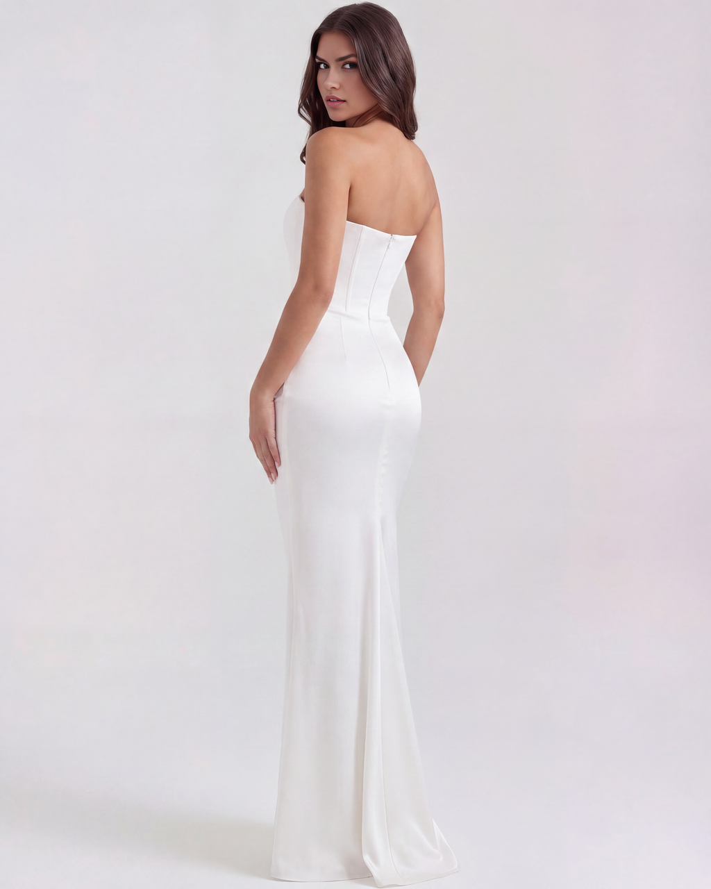 Almond Muse – Elegant Corset Dress with Boned Support – Flattering Fit