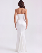 Almond Muse – Elegant Corset Dress with Boned Support – Flattering Fit