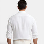 Men's Shirt with Breathable Linen-Cotton Blend | Slim Tailored Fit for Elegant Summer Comfort