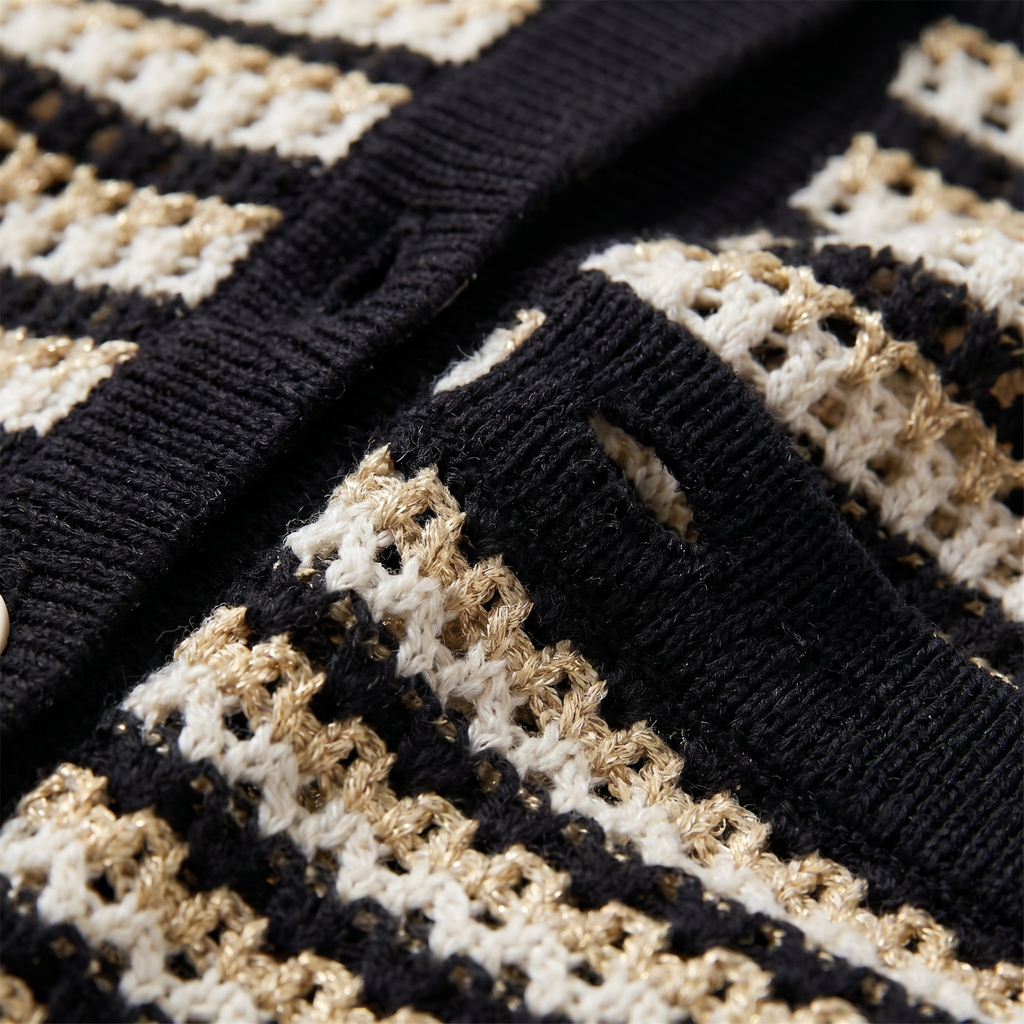 Bon Voyage Vintage | Women's Knit Matching Set | Striped Co-Ord