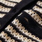 Bon Voyage Vintage | Women's Knit Matching Set | Striped Co-Ord