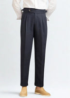 Women's Cagliari Pleated Coastal Trousers - Navy Blue 0
