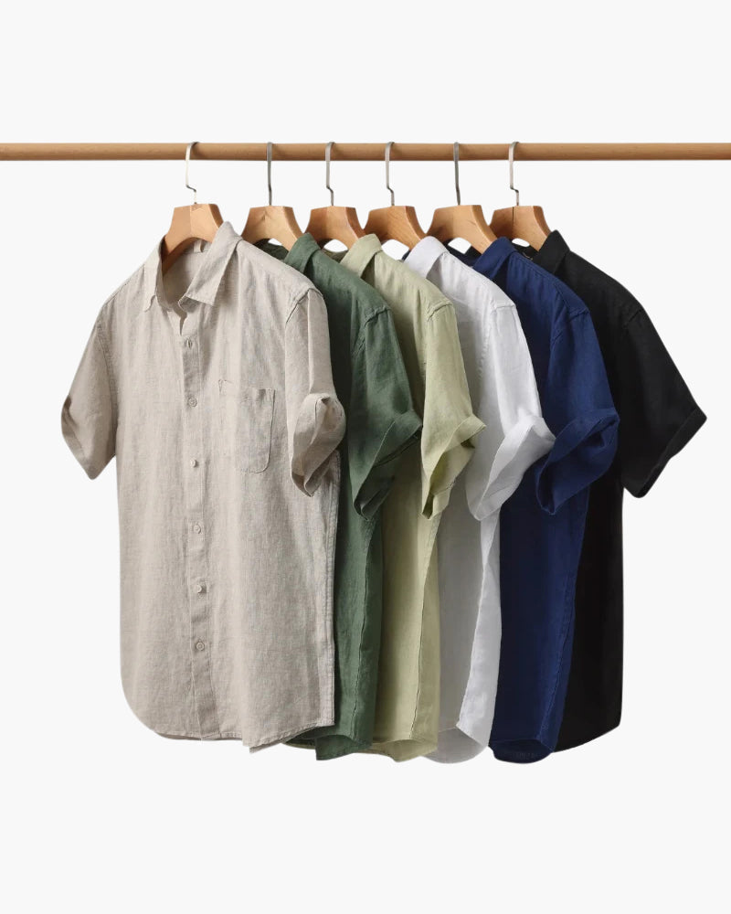 Cape Town | Linen Short Sleeve Shirt with Breathable Fabric | Casual Style for Comfort