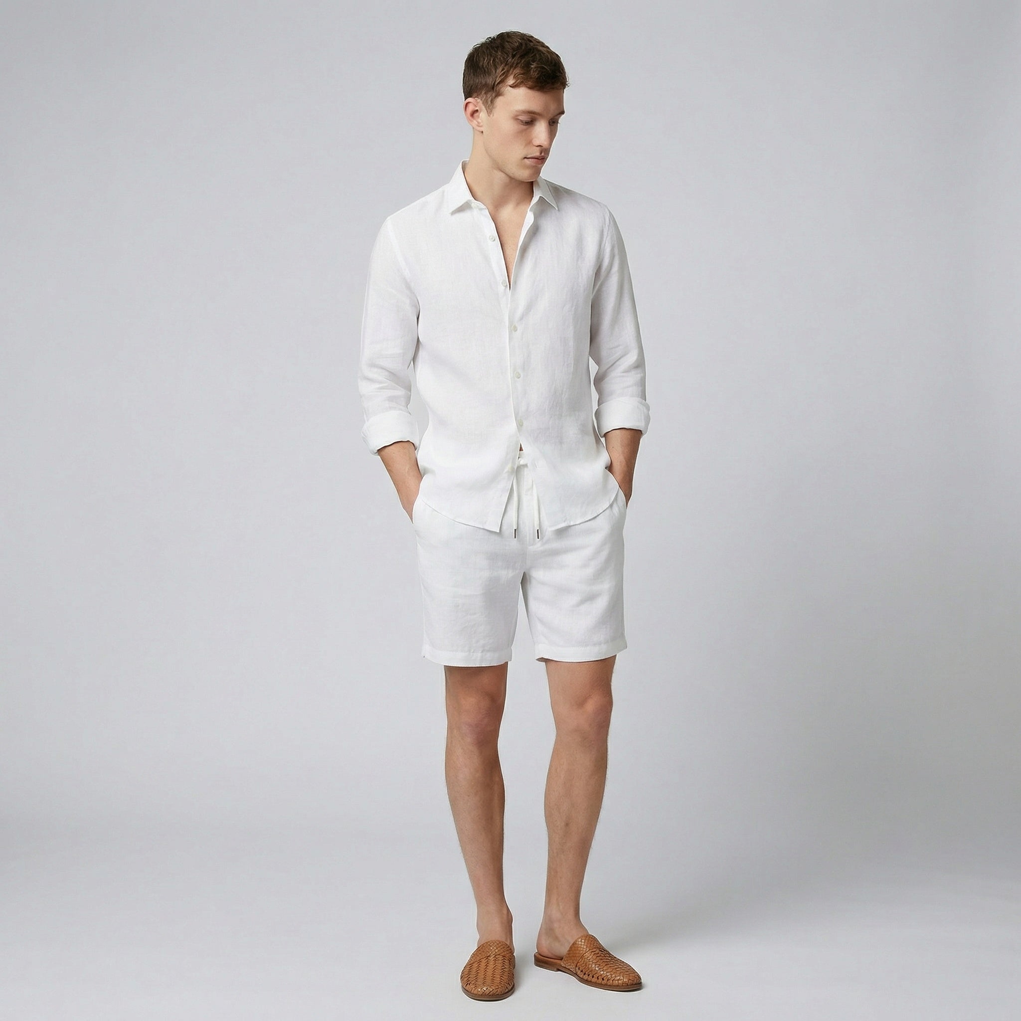 Celestiella | Men's Shirt in Premium Linen with Soft Collar | Breathable Comfort for Effortless Style