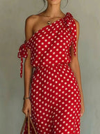 Chic Collection | Women's Maxi Dress with One-Shoulder Design | Versatile Summer Dress for Effortless Style