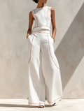 Women's Linen-Blend Loungewear Set — Lightweight Two-Piece