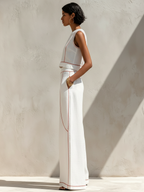 Women's Linen-Blend Loungewear Set — Lightweight Two-Piece