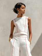 Women's Linen-Blend Loungewear Set — Lightweight Two-Piece