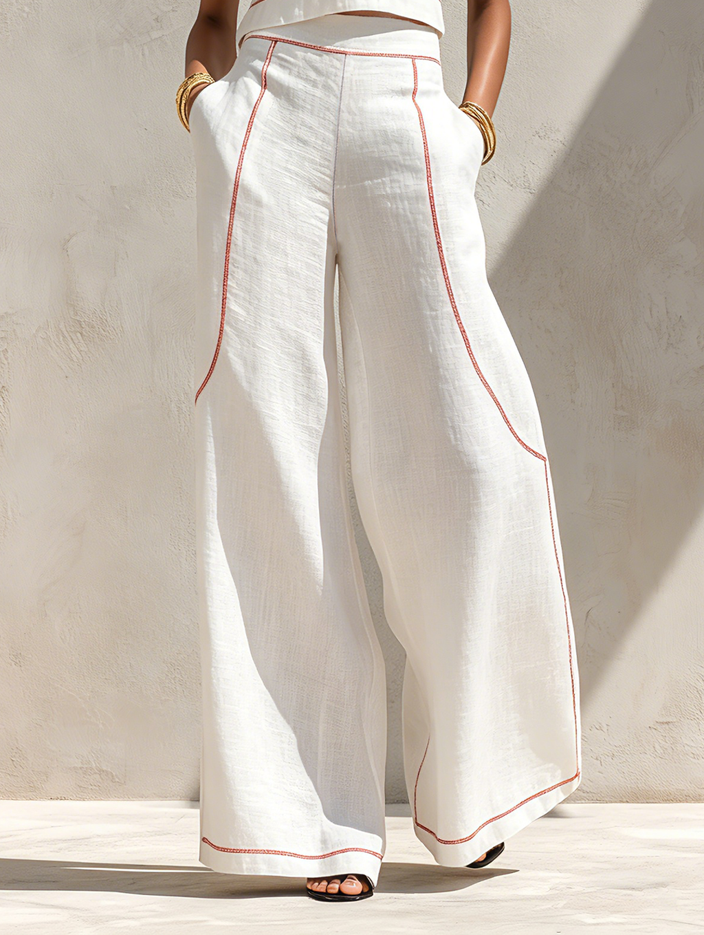 Women's Linen-Blend Loungewear Set — Lightweight Two-Piece