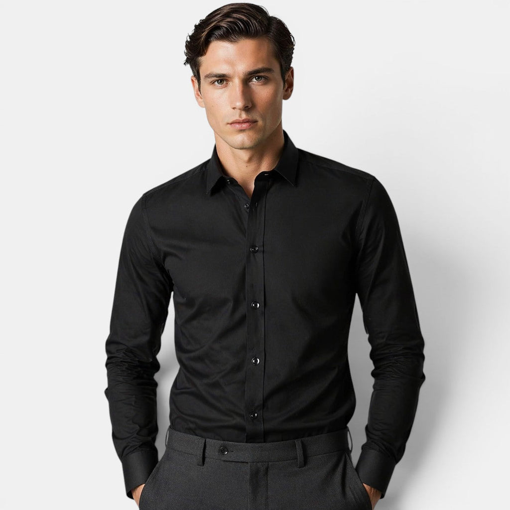 Classic Collection | Men's Shirt in Crisp White Cotton with Tailored Fit | Versatile Style for Any Occasion