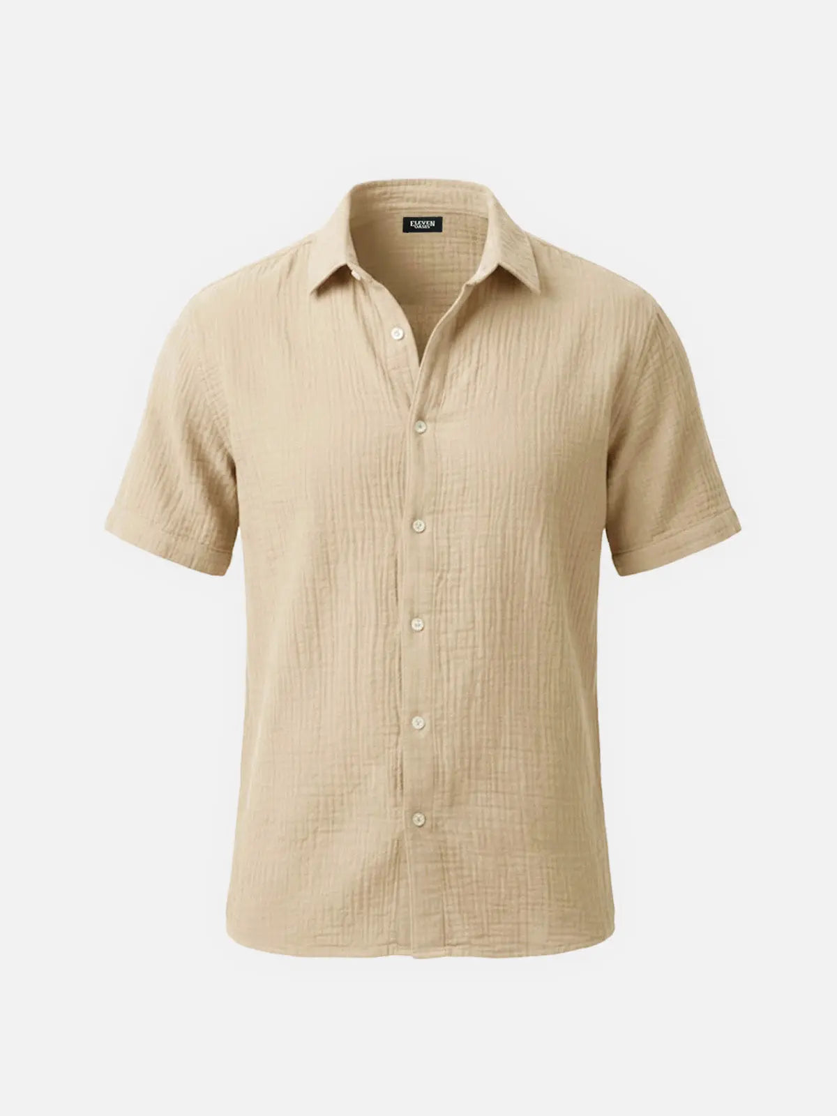 Classic Cotton | Men's Shirt with Crinkled Texture | Breathable Fabric for Everyday Comfort