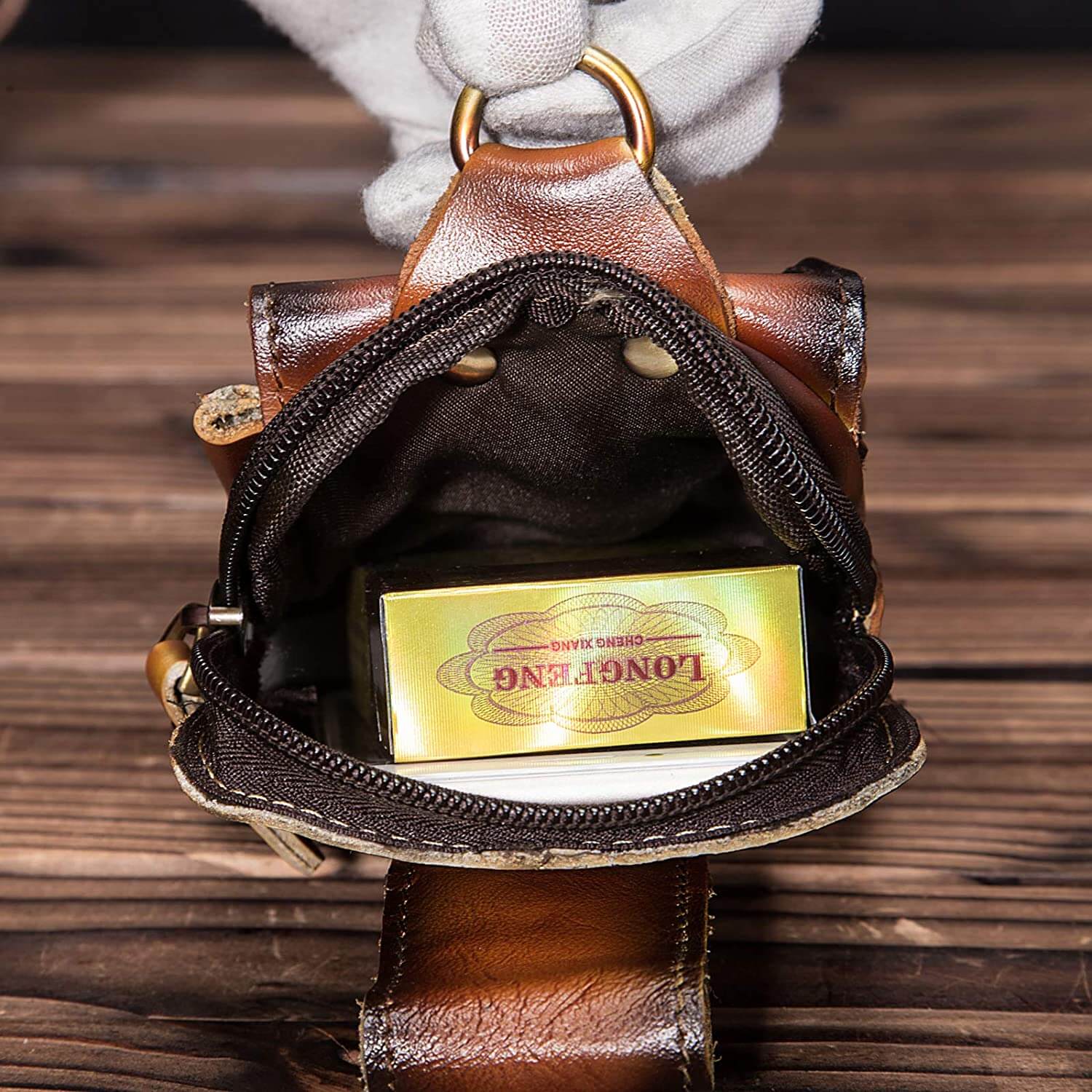Full-Grain Leather Waist Pack — Adjustable Bum Bag