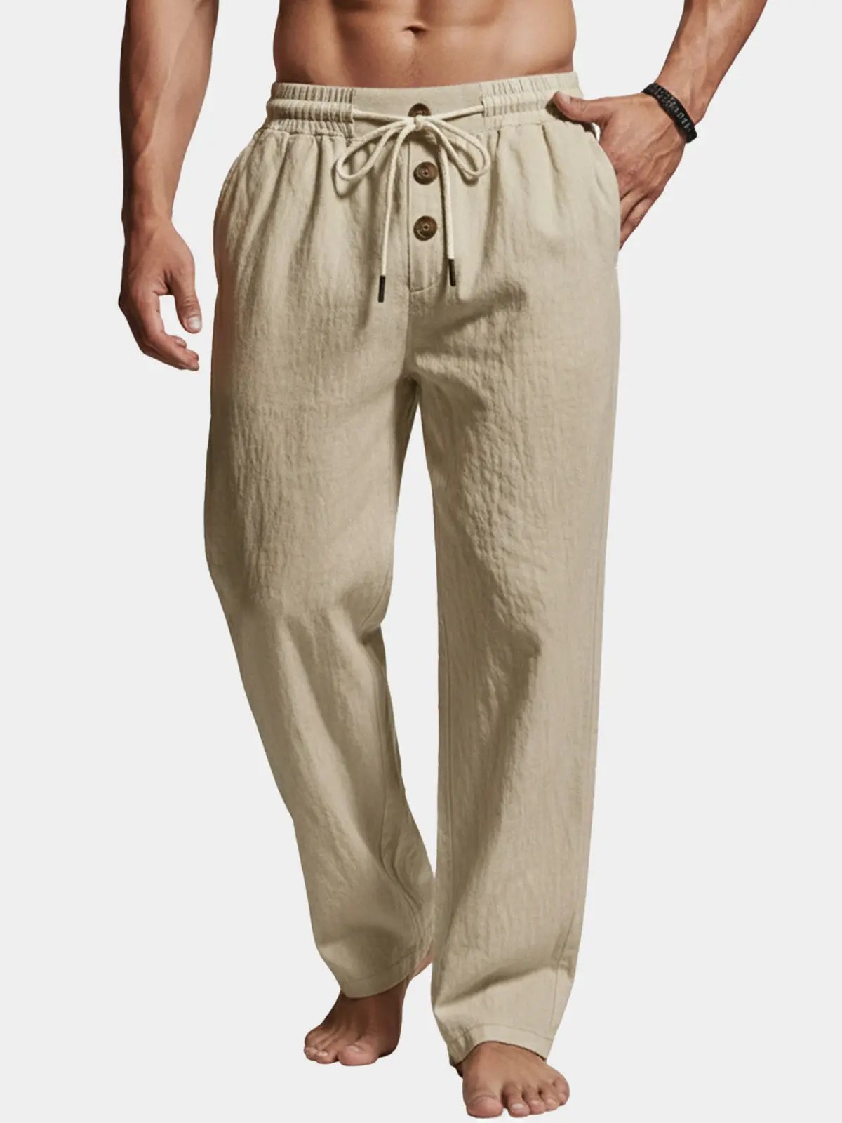 Men's Lounge Pants — Elastic Waist, Breathable