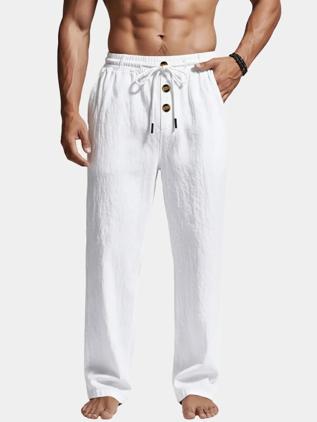 Men's Lounge Pants — Elastic Waist, Breathable