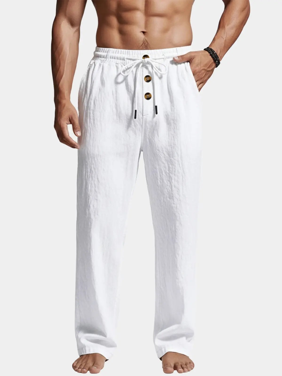 Men's Lounge Pants — Elastic Waist, Breathable