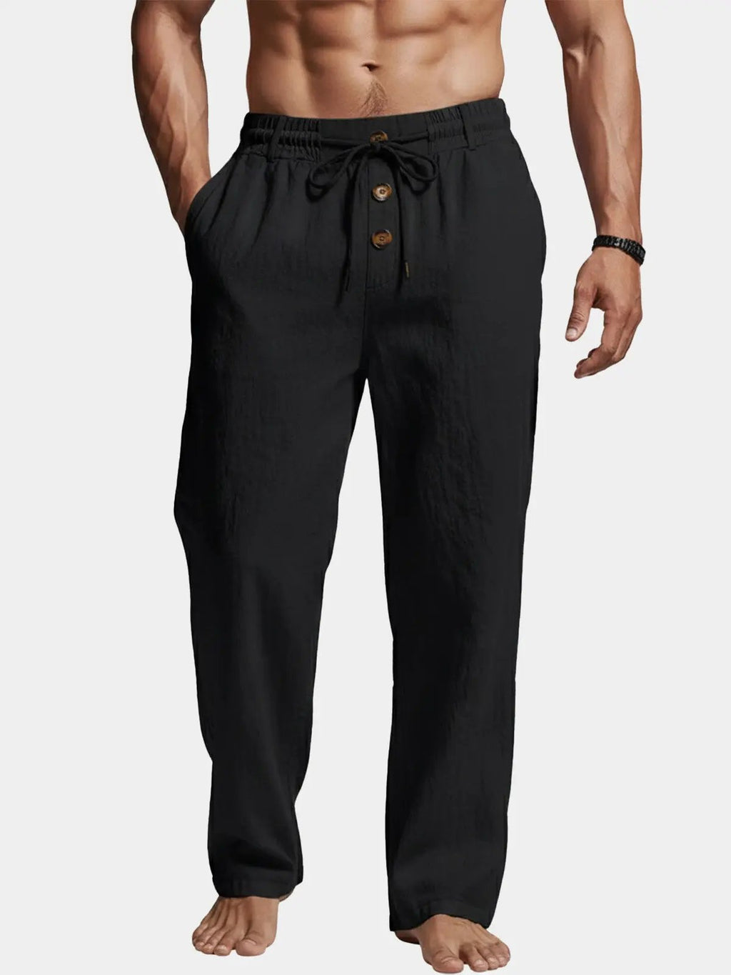 Men's Lounge Pants — Elastic Waist, Breathable