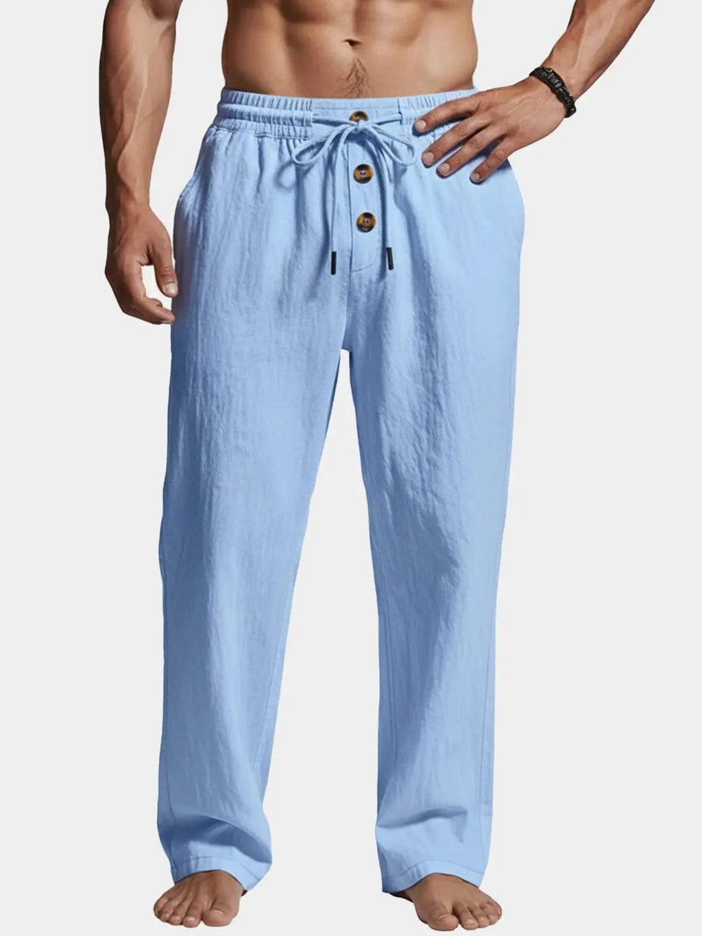 Men's Lounge Pants — Elastic Waist, Breathable