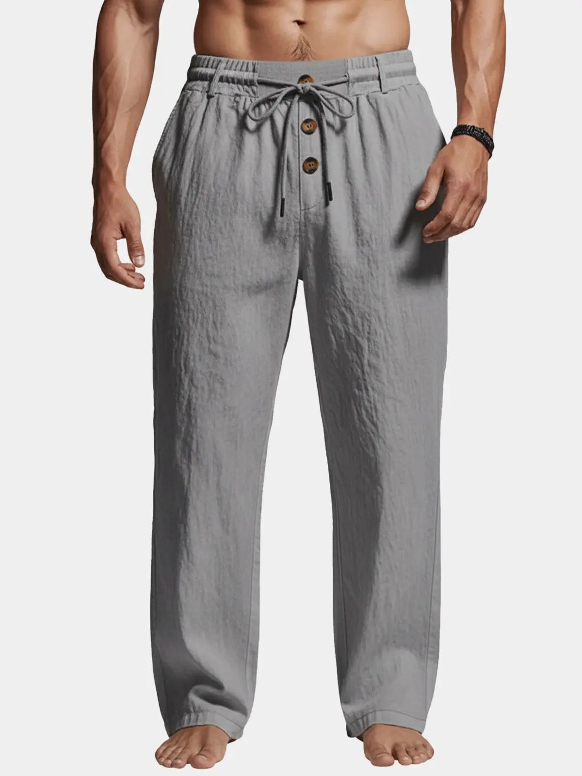 Men's Lounge Pants — Elastic Waist, Breathable