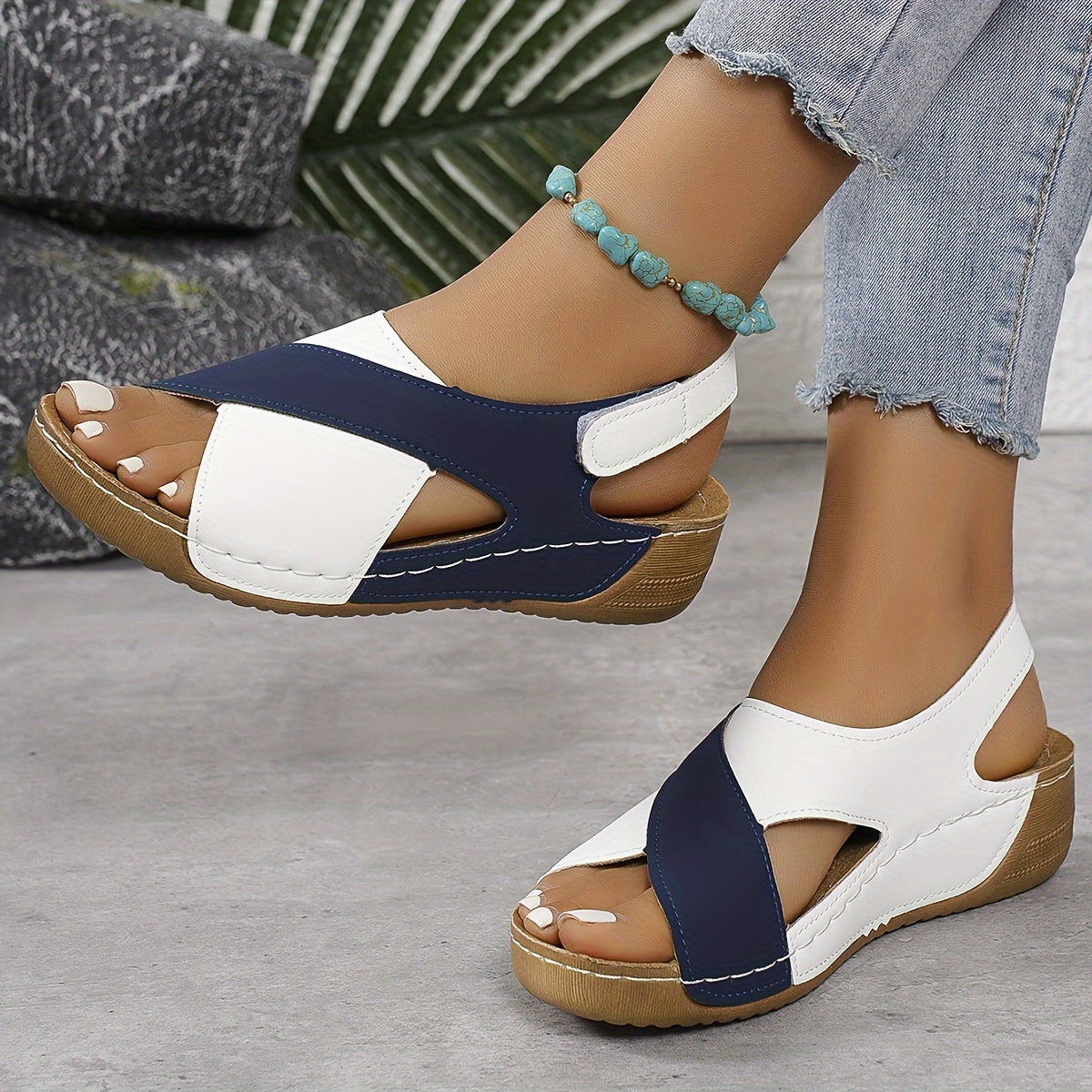 Women's contoured-footbed comfort sandals with adjustable straps