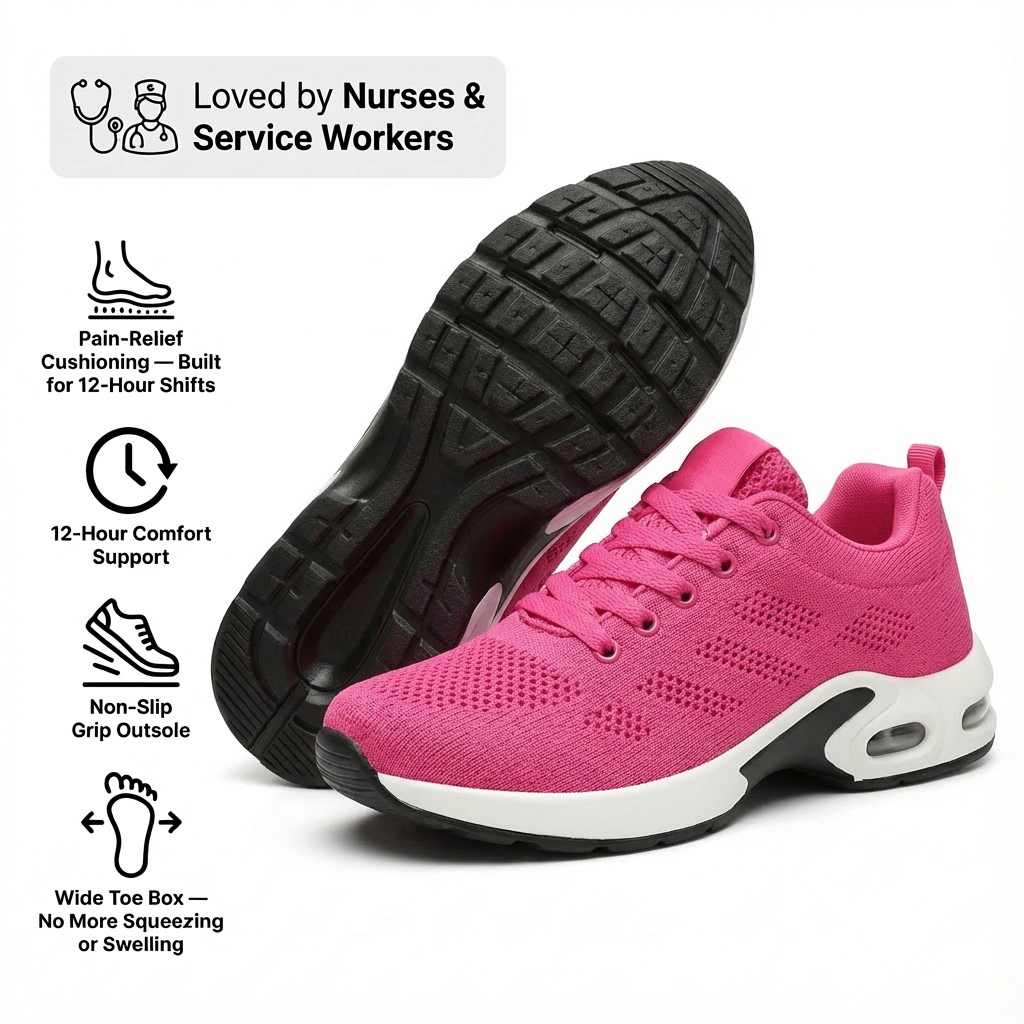 Comfortable Work Shoes — Arch Support, Cushioned