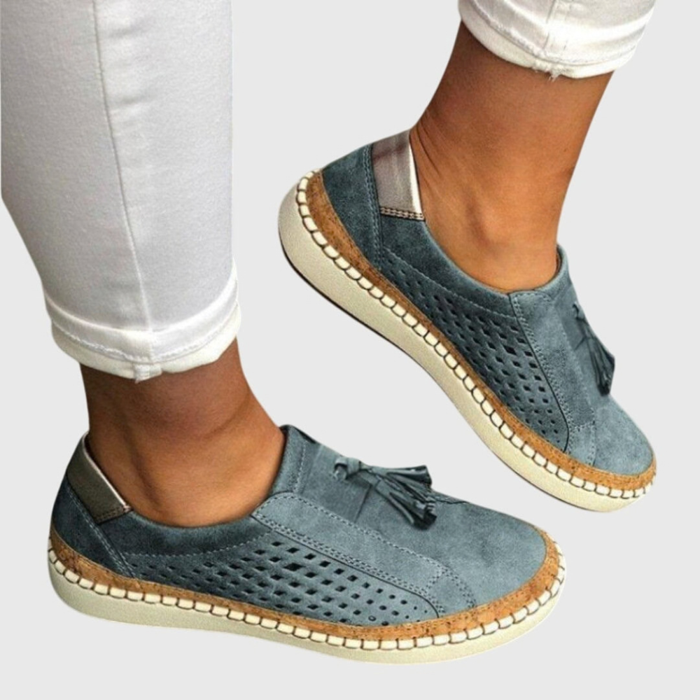 Breathable slip-on comfort shoes side view