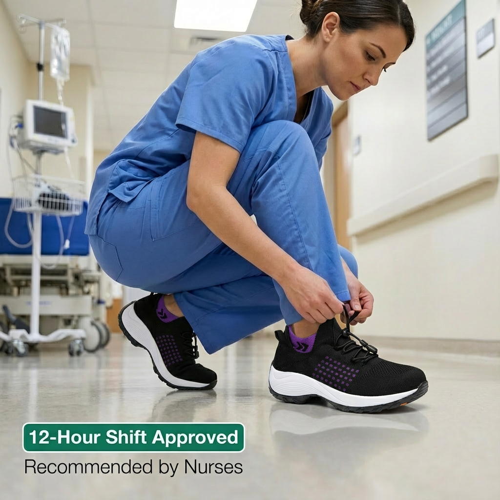 Comfort Work Shoes | Non-Slip Design with Arch Support | Lightweight Footwear for All-Day Relief