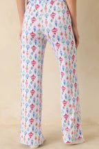Women's Decked In Delight White Multi Ornament Pajama Pants | 95% Polyester & 5% Spandex 4