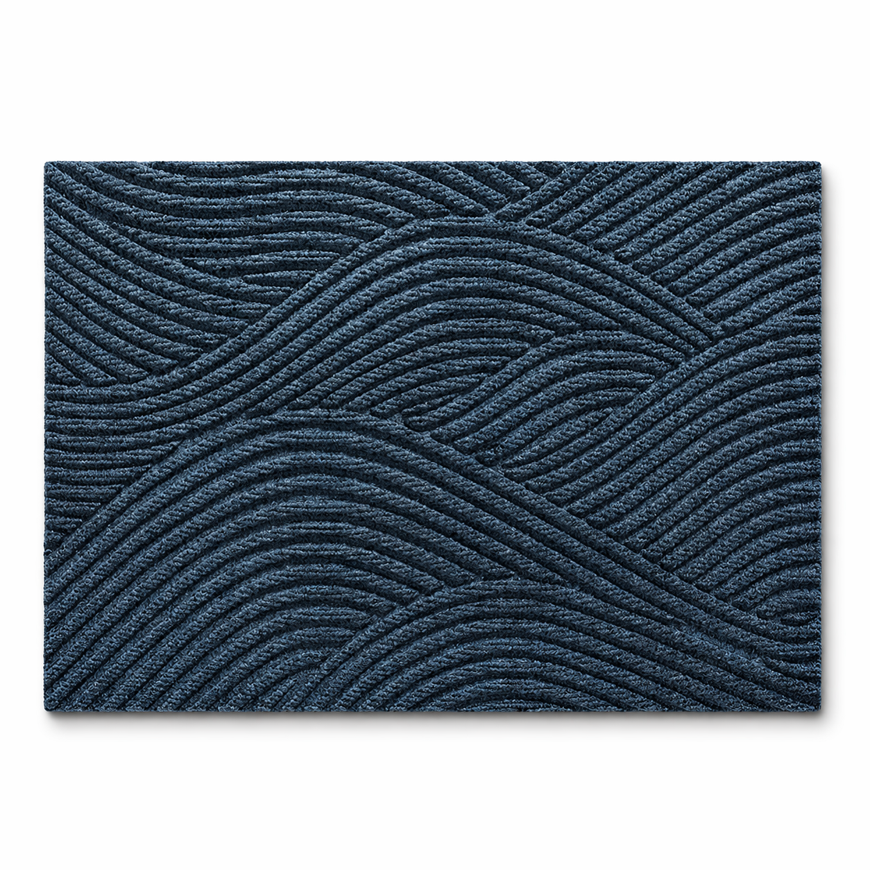Blue non-slip door mat