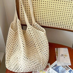 Crochet Mesh Tote Bag — Lightweight Shoulder Bag