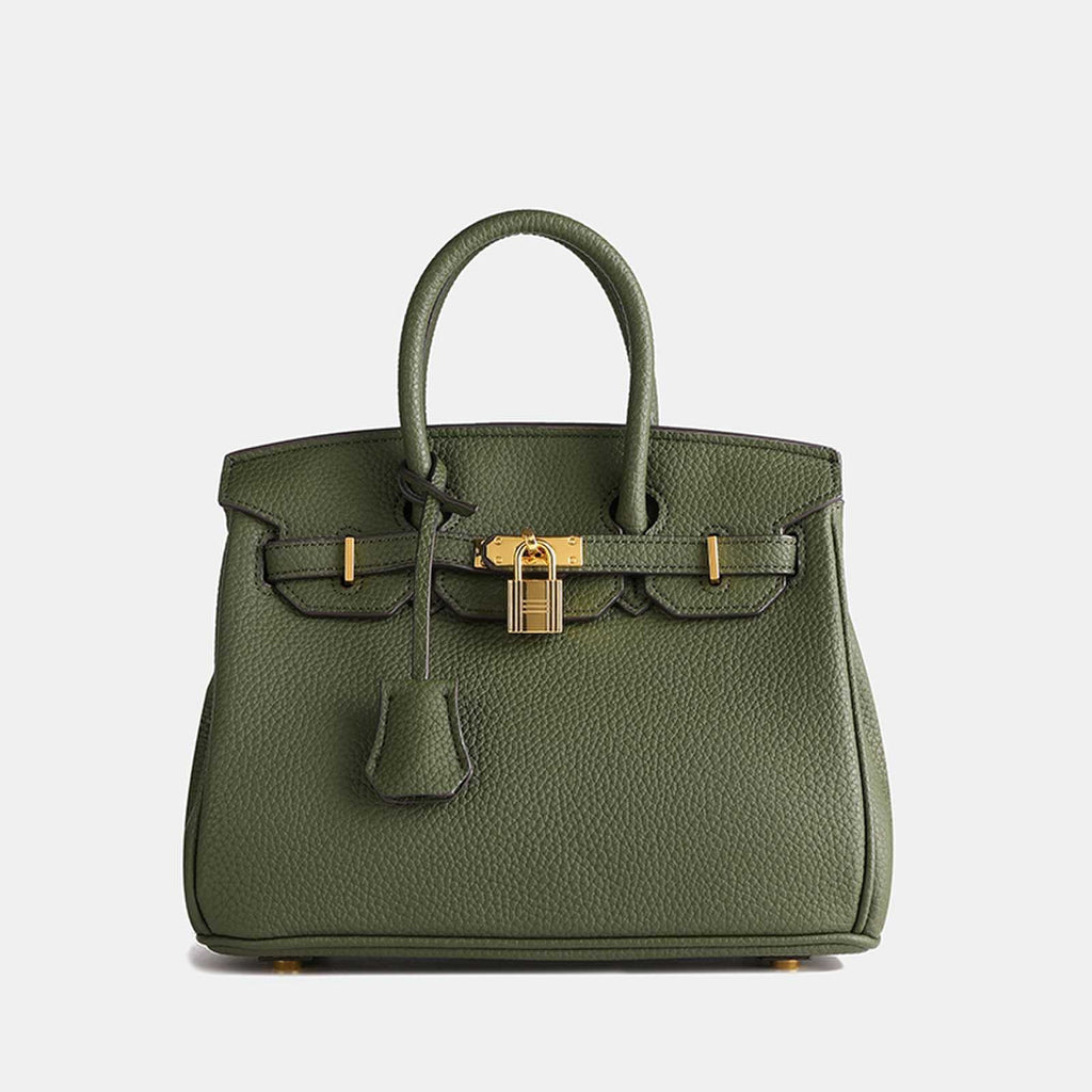 Women's Textured Handbag — Secure-Closure Shoulder Bag