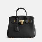 Women's Textured Handbag — Secure-Closure Shoulder Bag