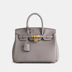 Women's Textured Handbag — Secure-Closure Shoulder Bag