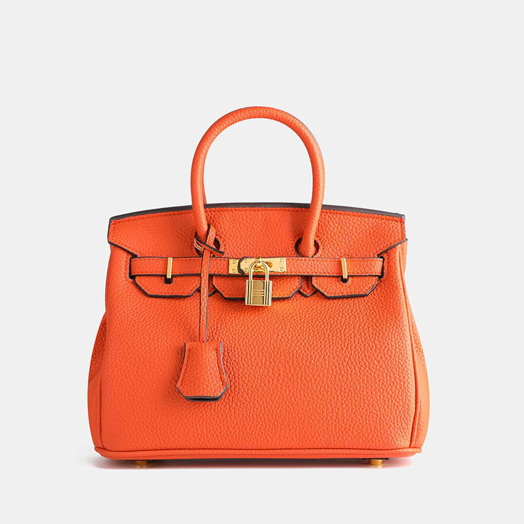 Women's Textured Handbag — Secure-Closure Shoulder Bag