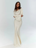 Elegant Collection | Long Sleeve Maxi Dress with Clean Lines | Versatile Style for Effortless Elegance