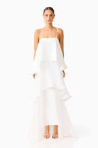 Tiered Maxi Dress — Adjustable Straps, Flared