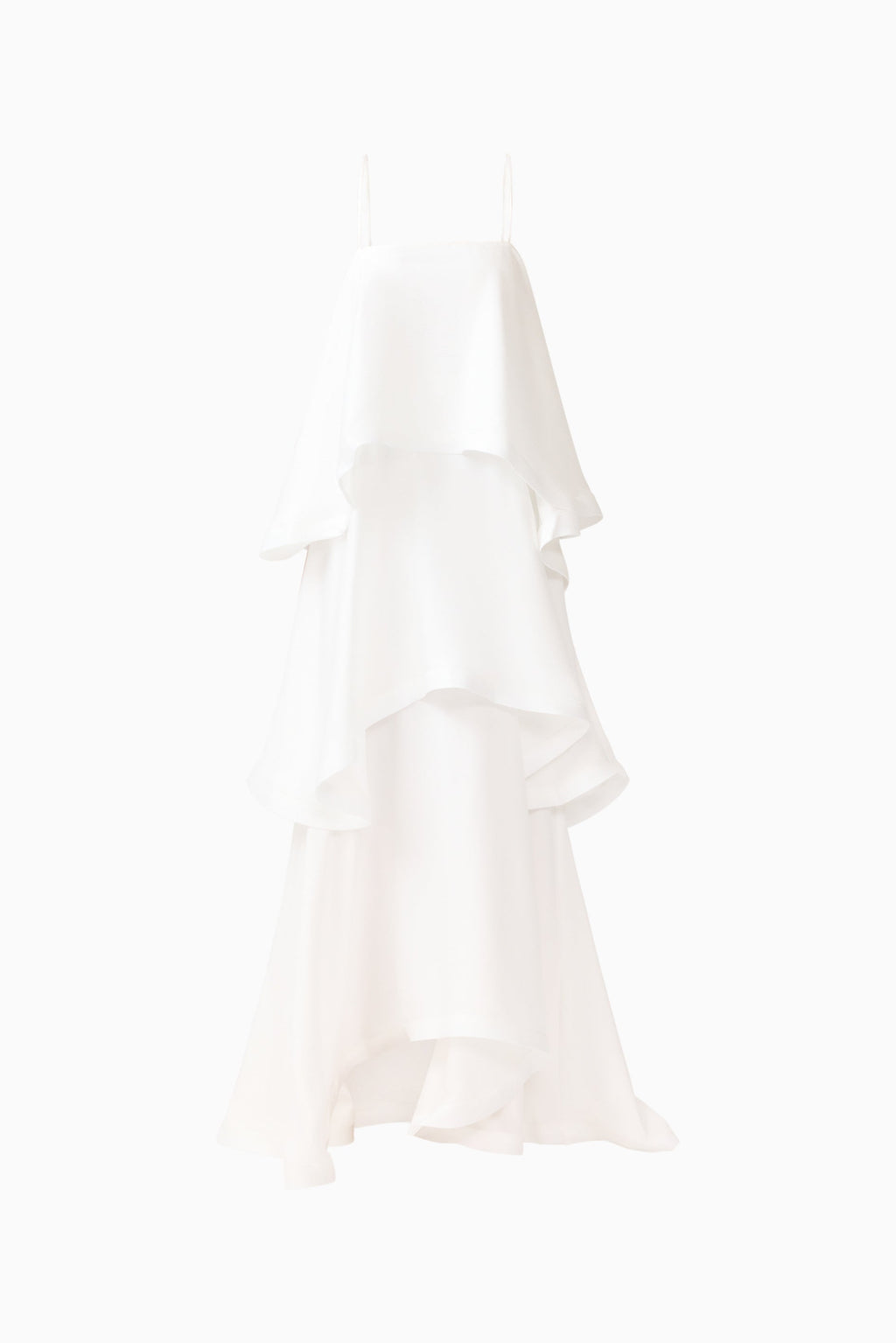 Tiered Maxi Dress — Adjustable Straps, Flared
