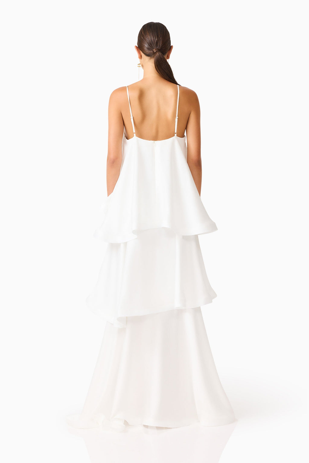 Tiered Maxi Dress — Adjustable Straps, Flared