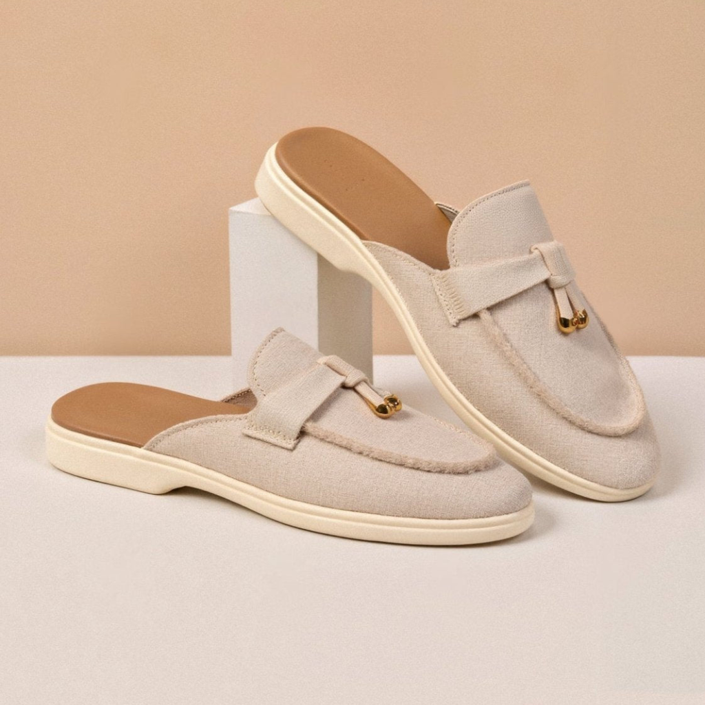 Flat Sandals Women with Solid Toe & Sequins
