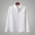 Elegant Linen | Men's Shirt with Classic Pocket | Lightweight Breathable Fabric for Comfort