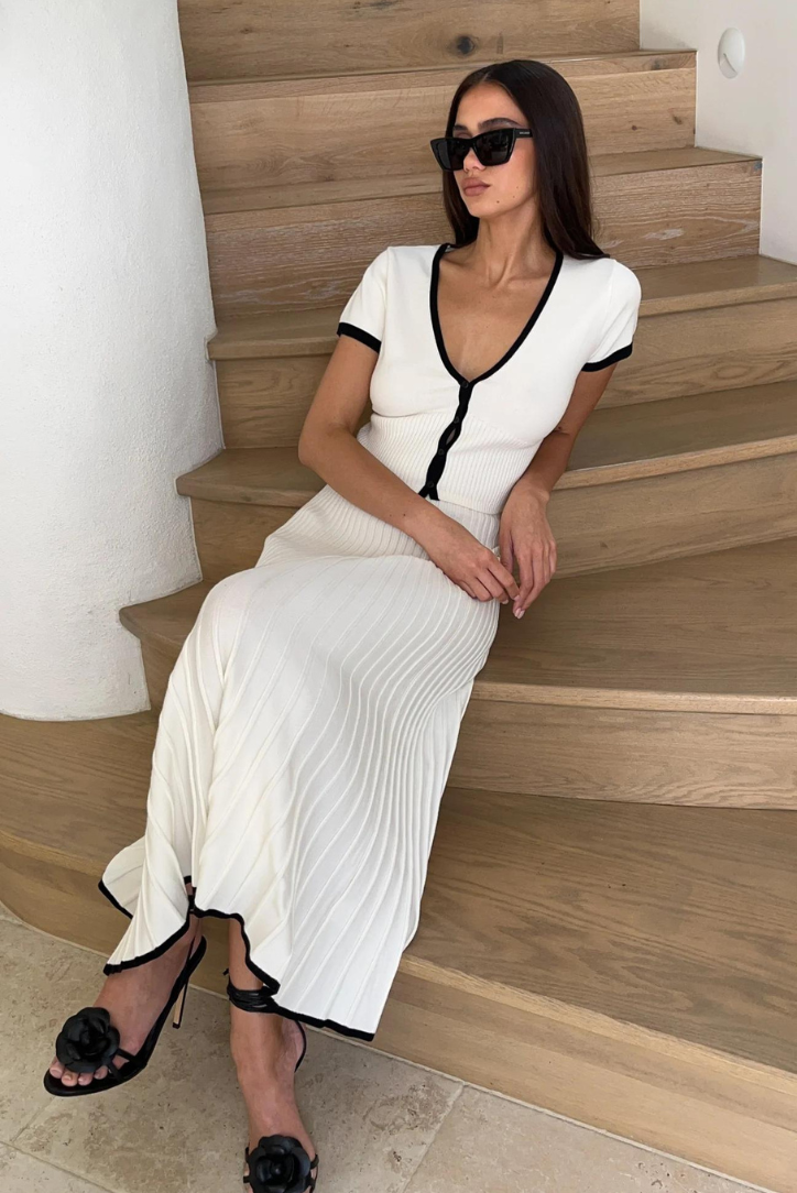 Elena Collection | Women's Premium Knit Matching Set | Elegant Midi Co-Ord
