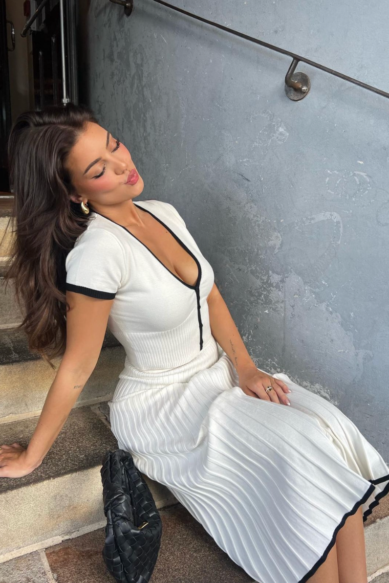 Elena Collection | Women's Premium Knit Matching Set | Elegant Midi Co-Ord