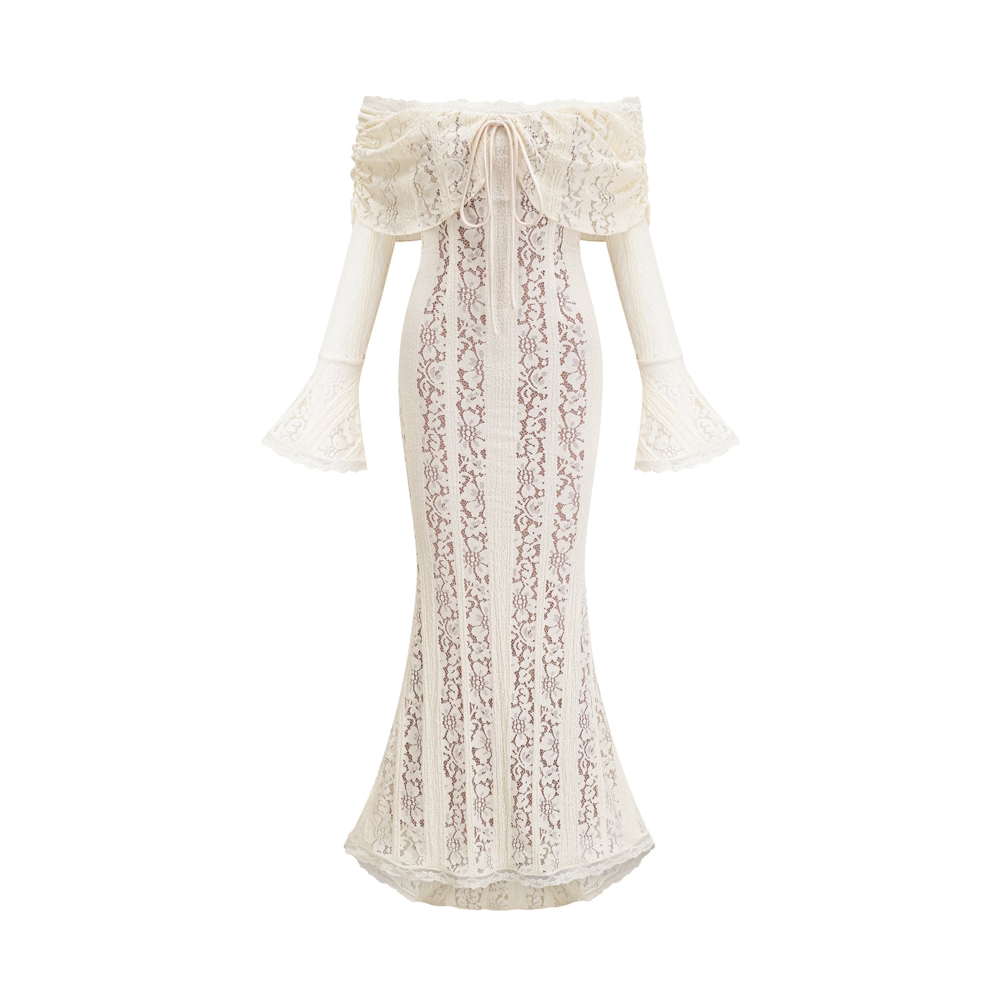 Émeline – Floral Maxi Dress for Women with Off-Shoulder Design –...
