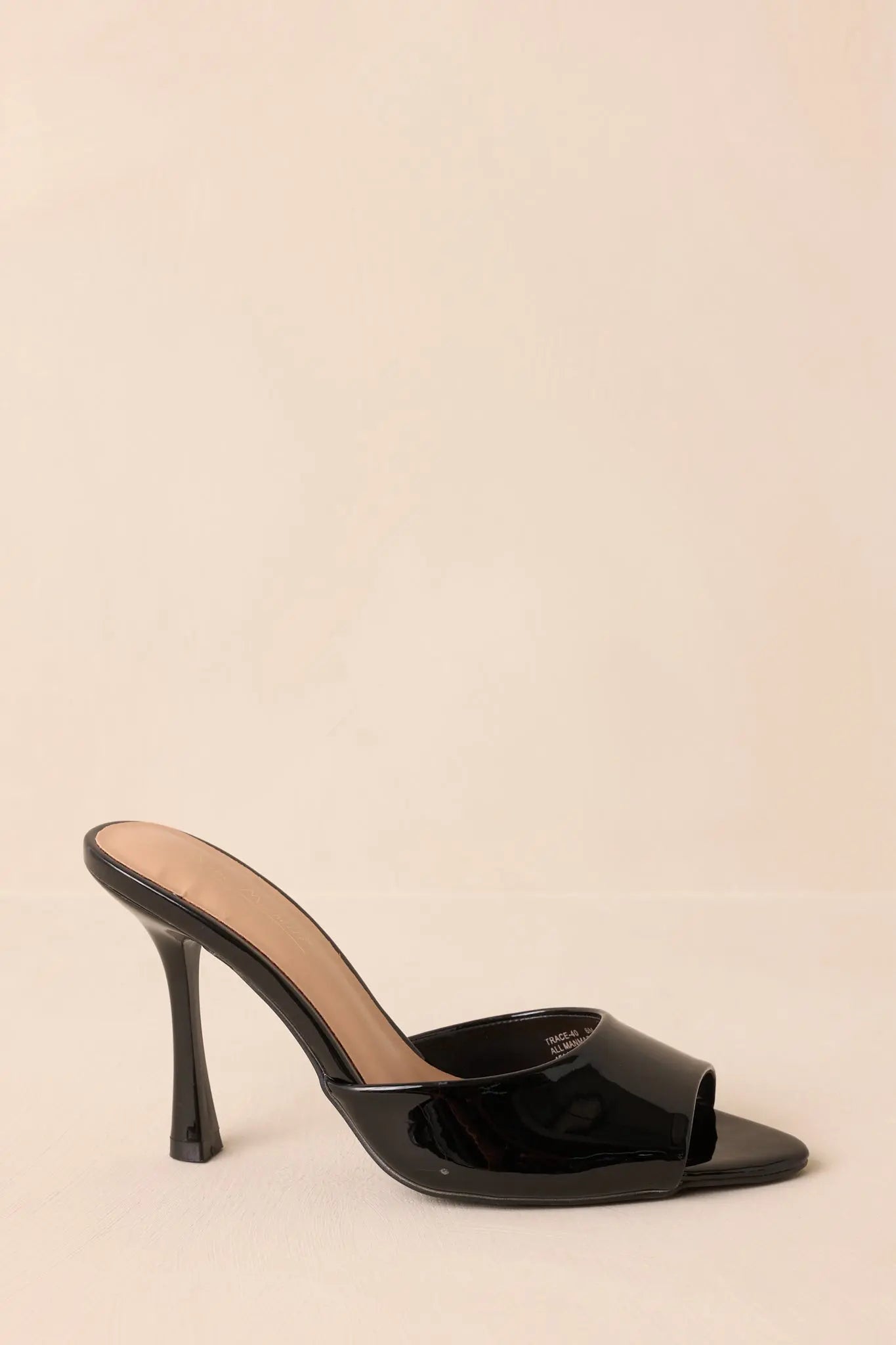 Women's Every Step Counts Black Faux Leather High Heel Sandals | Heels measures 4" 3