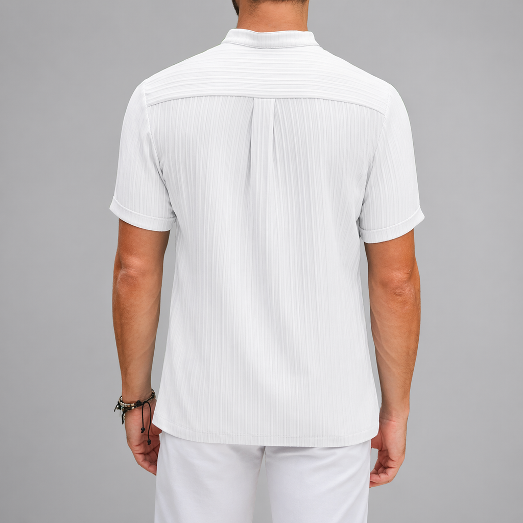 Everyday Essentials | Men's Henley Shirt with Breathable Fabric | Relaxed Fit for Summer Comfort