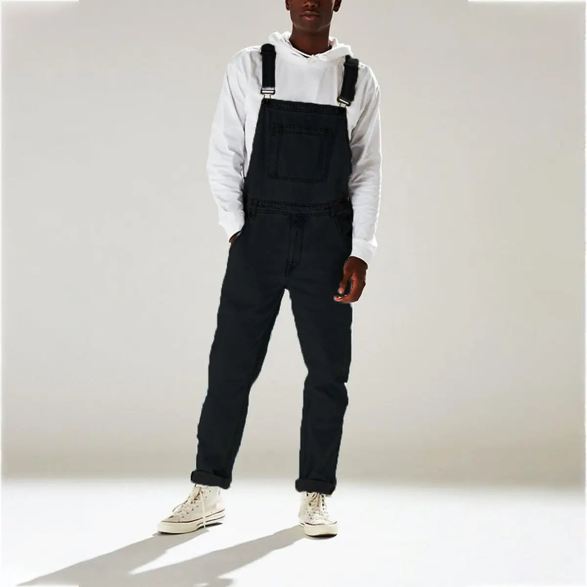 Man wearing urban utility overalls