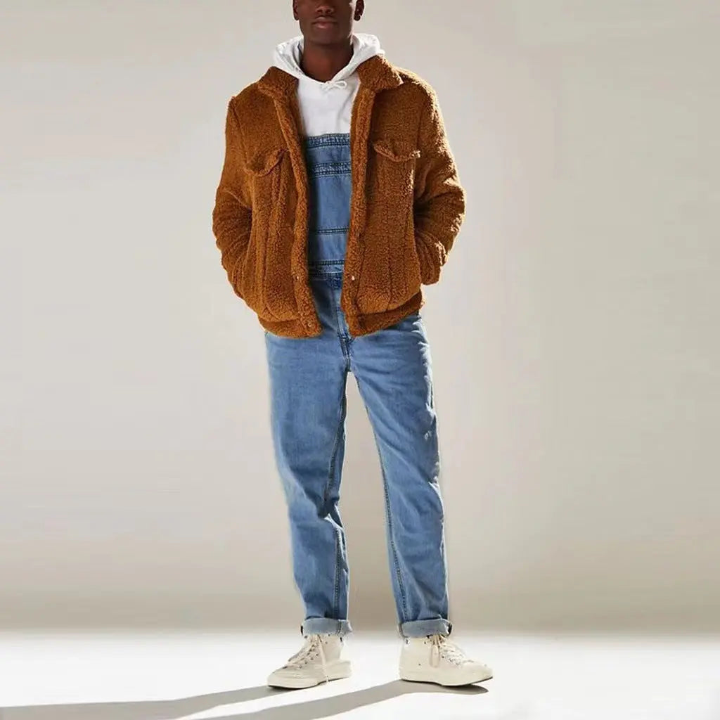 Man wearing urban utility overalls